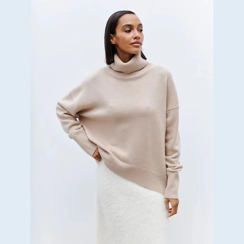 Pull à col loop pour femmes en matériau doux Chic und Stil