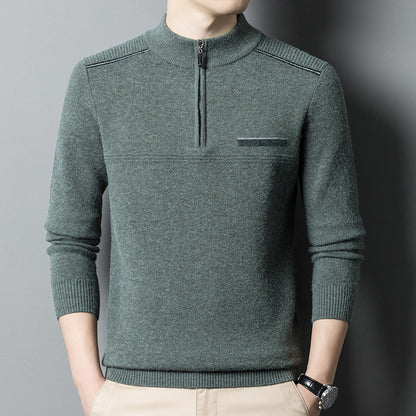 Trendy high collar pullover for men with zipper Chic and Style