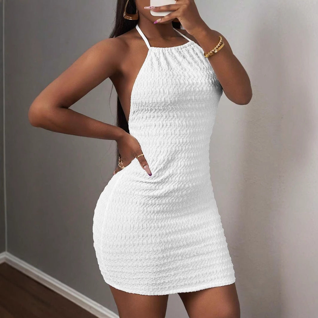 Dames Halter hals Bodycon Mini robe Chic und Stil