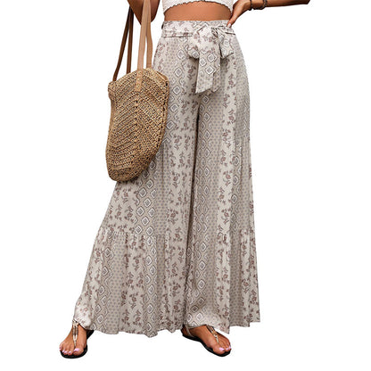 Women Bohemian Fluid Wide Pants Chic and Style