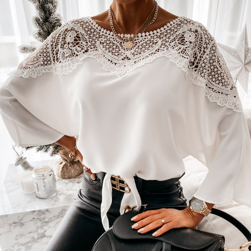 Blouse élégante femme avec dentelle Chic und Stil