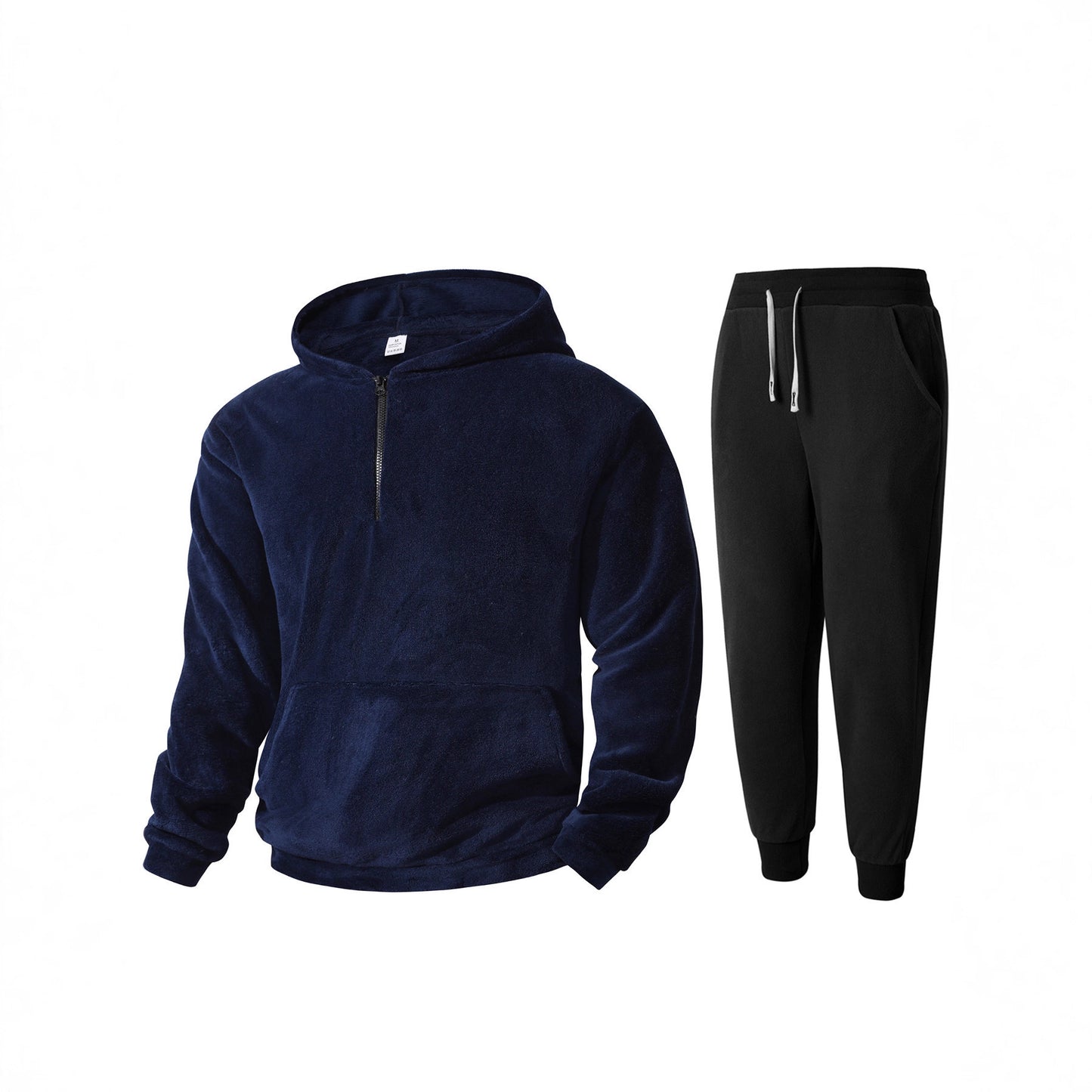 Men's cozy fleece hoodie and jogging pants Chic and Style