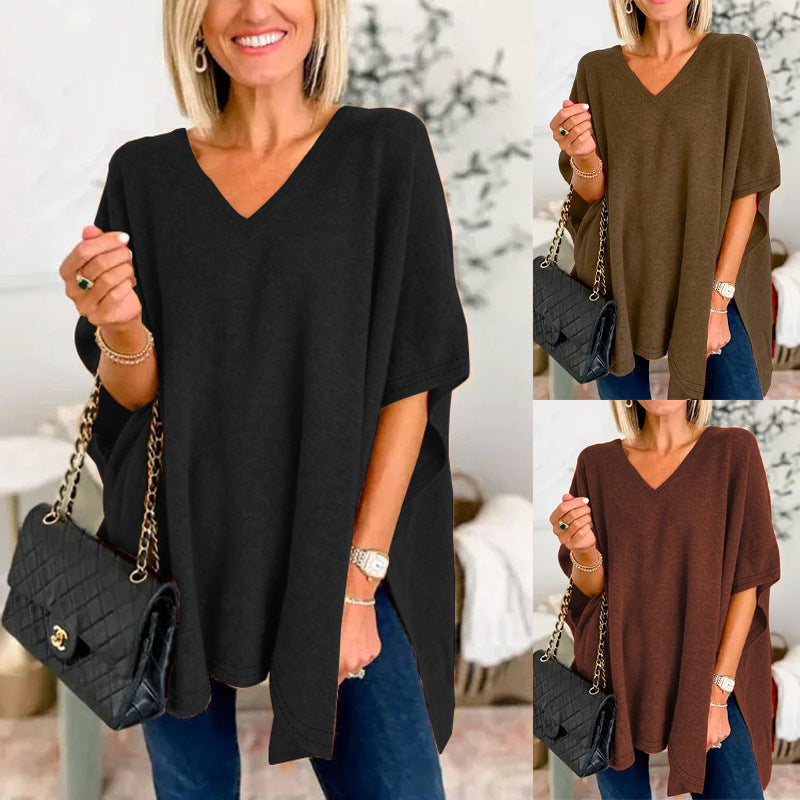 Dames Casual Chiffon Poncho Chic und Stil