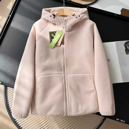 Veste en polaire pour femmes avec col haut et poches latérales pratiques Chic & Stil