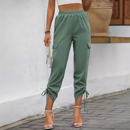 Pantalon cargo dames avec poignets ajustables et poches pratiques Chic und Stil