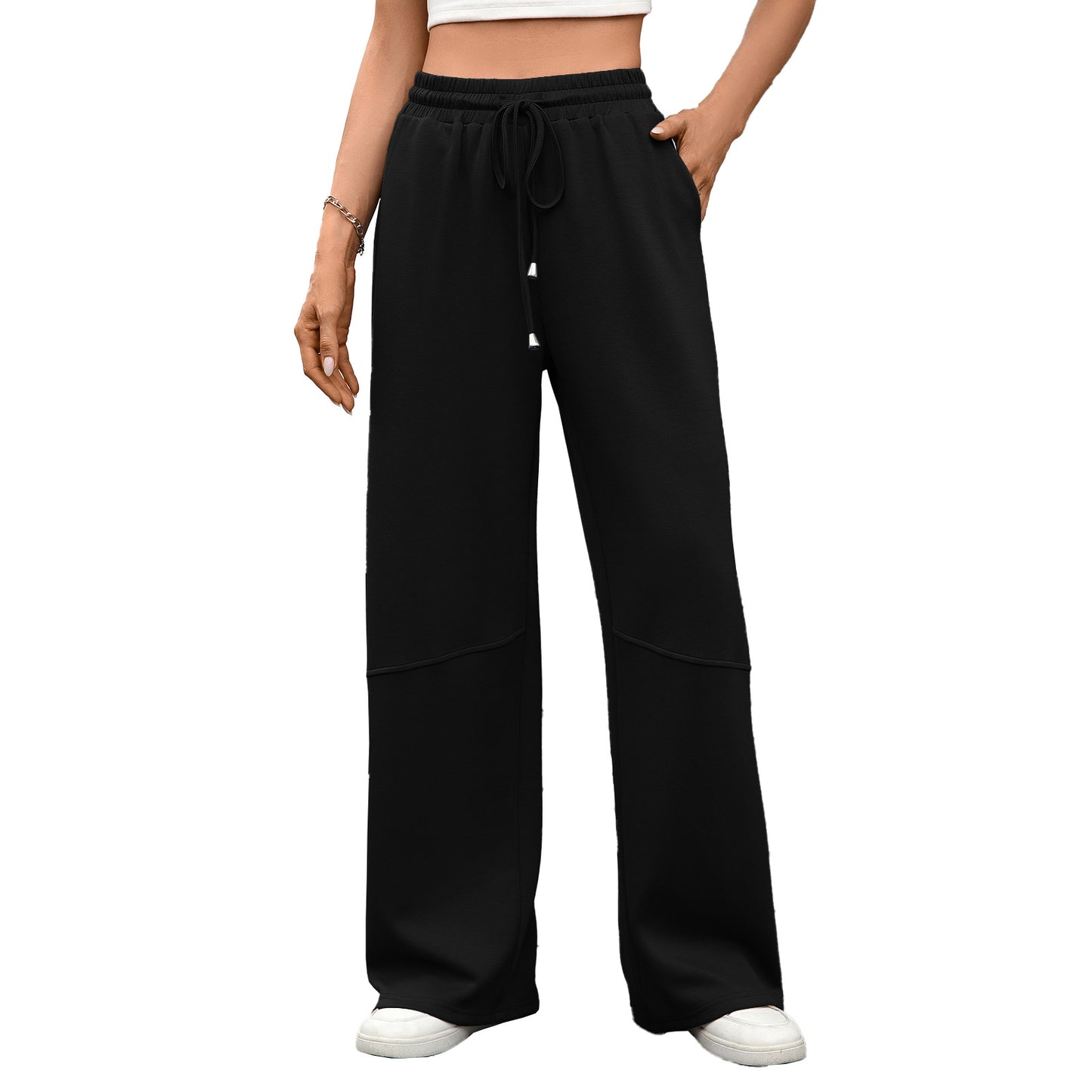 Loose leisure pants for women with elastic waist and side pockets Chic and Style