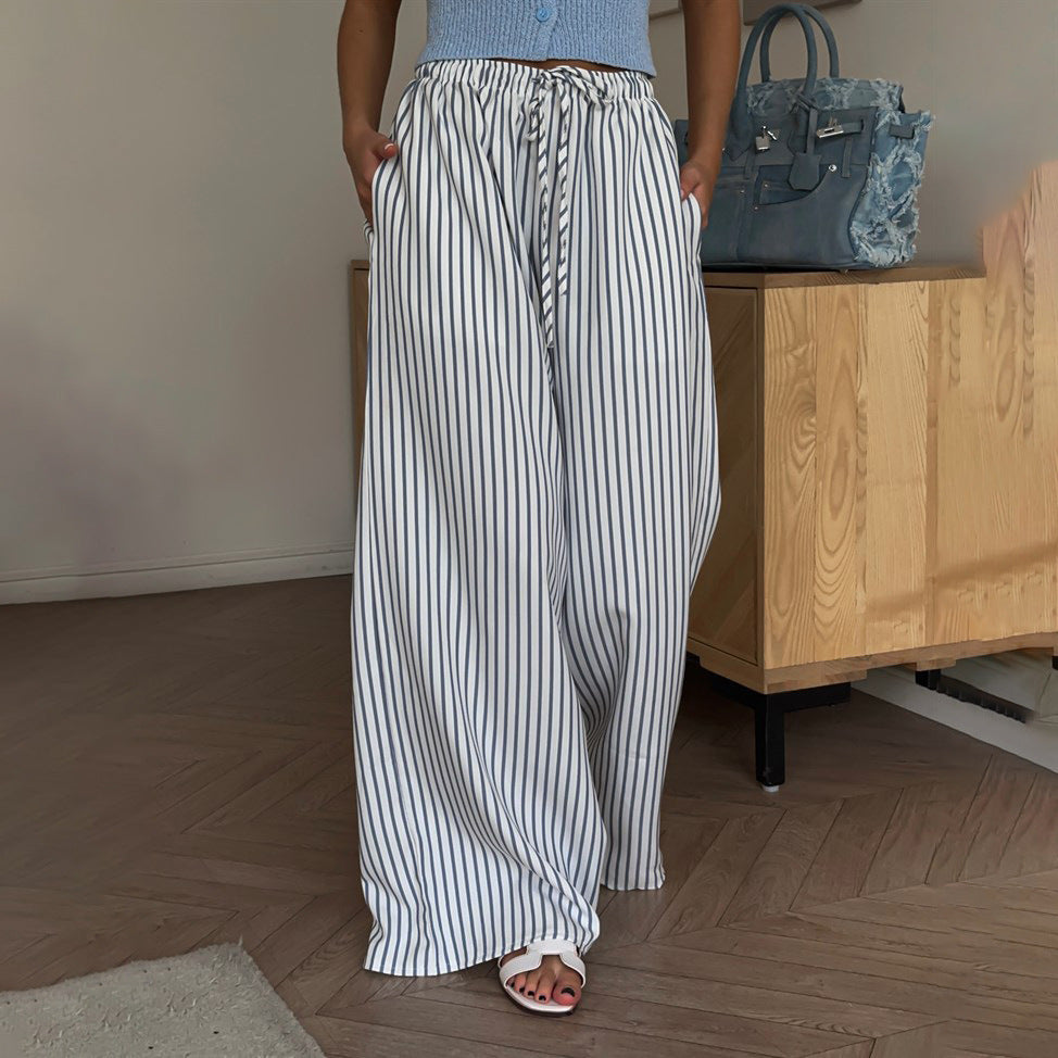Marlene wide pants for ladies with stylish stripes Chic and Style