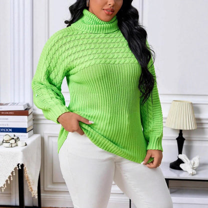 Pull en tricot pour femmes avec col montant et design structuré Chic und Stil