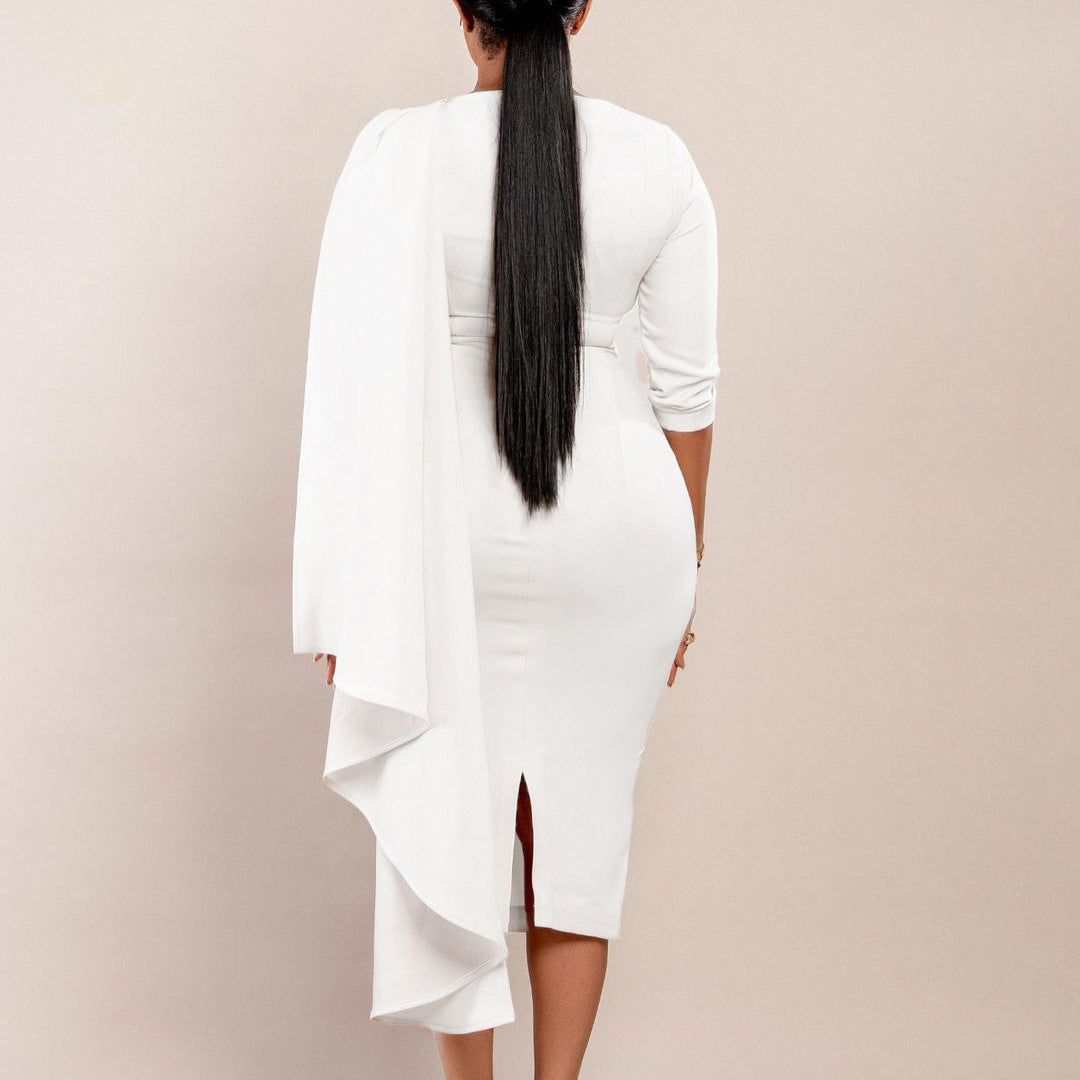 Robe midi femme avec coupe asymétrique Chic und Stil