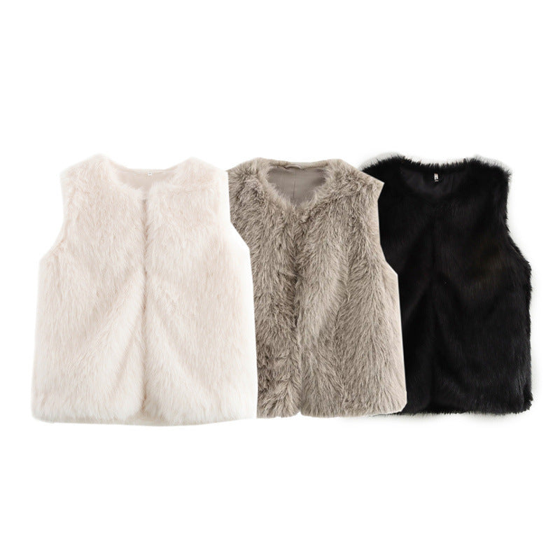 Dames Gilet en fausse fourrure Chic und Stil