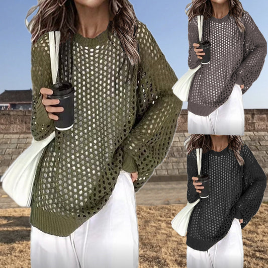 Pull en tricot léger pour femmes avec une structure en maille tendance Chic und Stil
