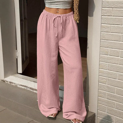 Wide Palazzo pants for women in lightweight and breathable material with elastic waistband Chic and Style