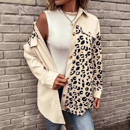 Chemise overshirt léopard pour femmes Chic und Stil