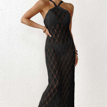Dames Robe Maxi au Crochet Élégante Chic und Stil