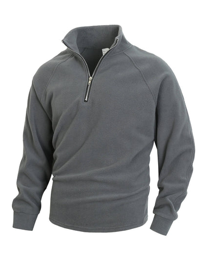 Men's fleece pullover with half-zip Chic und Stil