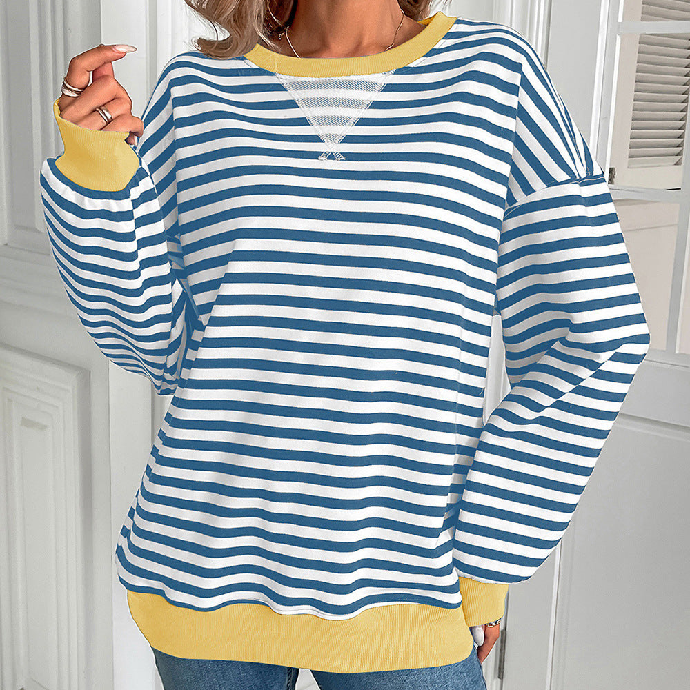 Pull femme rayé avec coupe décontractée Chic und Stil