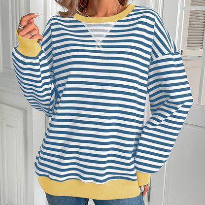 Pull femme rayé avec coupe décontractée Chic und Stil