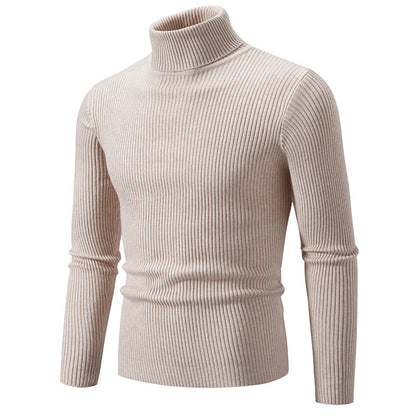 Pullover with turtleneck for men with textured ribbing pattern Chic and Style