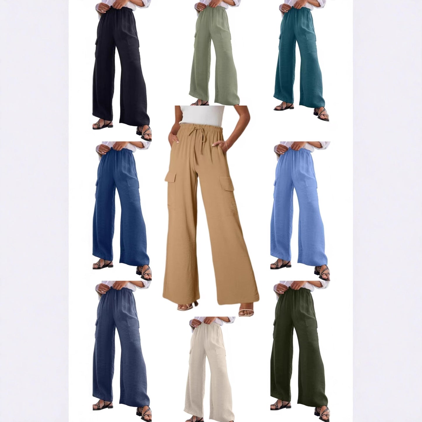 Women Lightweight Jersey Cargo Pants Chic and Style