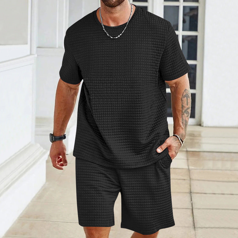Ensemble de t-shirt à manches courtes décontracté et de shorts Chic und Stil pour hommes