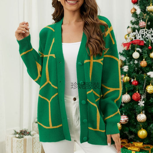 Damen Pulli douillet avec motif géométrique Chic und Stil