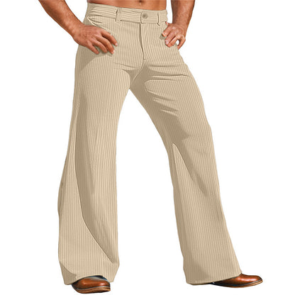 Elegant flared pants for men in vintage style with chic striped pattern and style