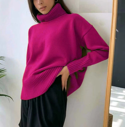 Pull à col loop pour femmes en matériau doux Chic und Stil