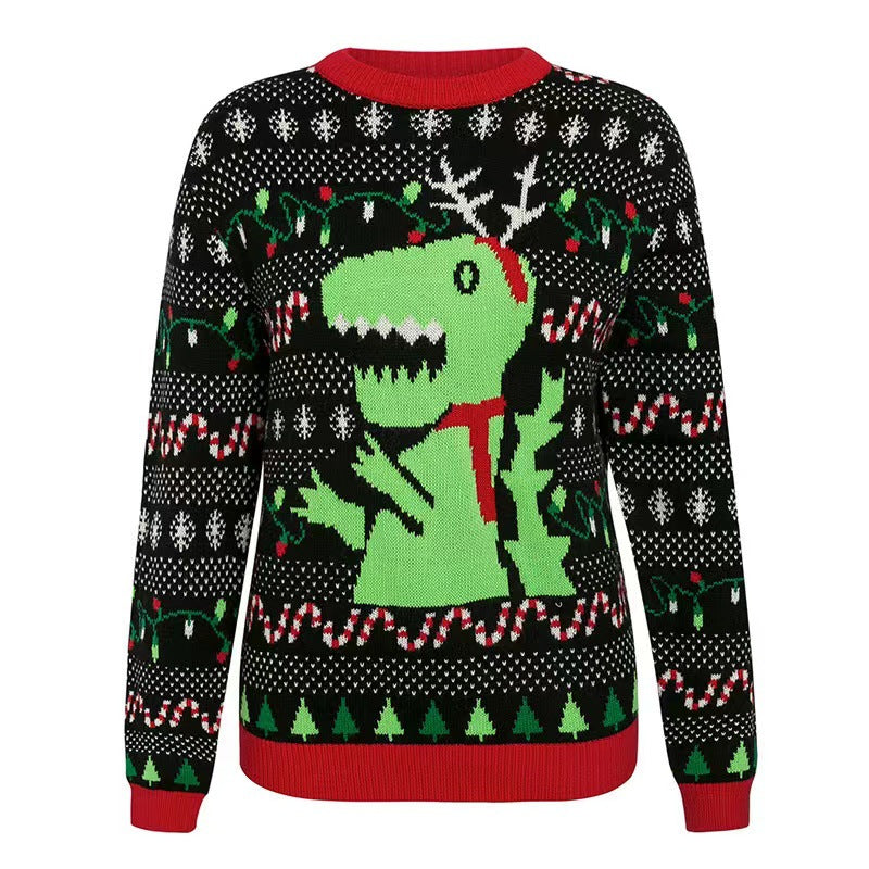 Pull de Noël pour femmes avec motif T-Rex Chic und Stil