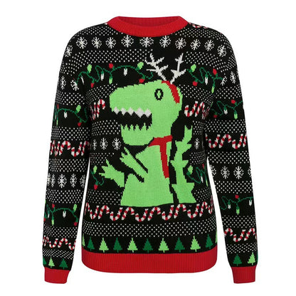 Pull de Noël pour femmes avec motif T-Rex Chic und Stil