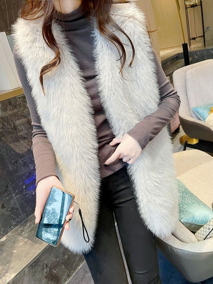 Dames Gilet en fausse fourrure Chic und Stil