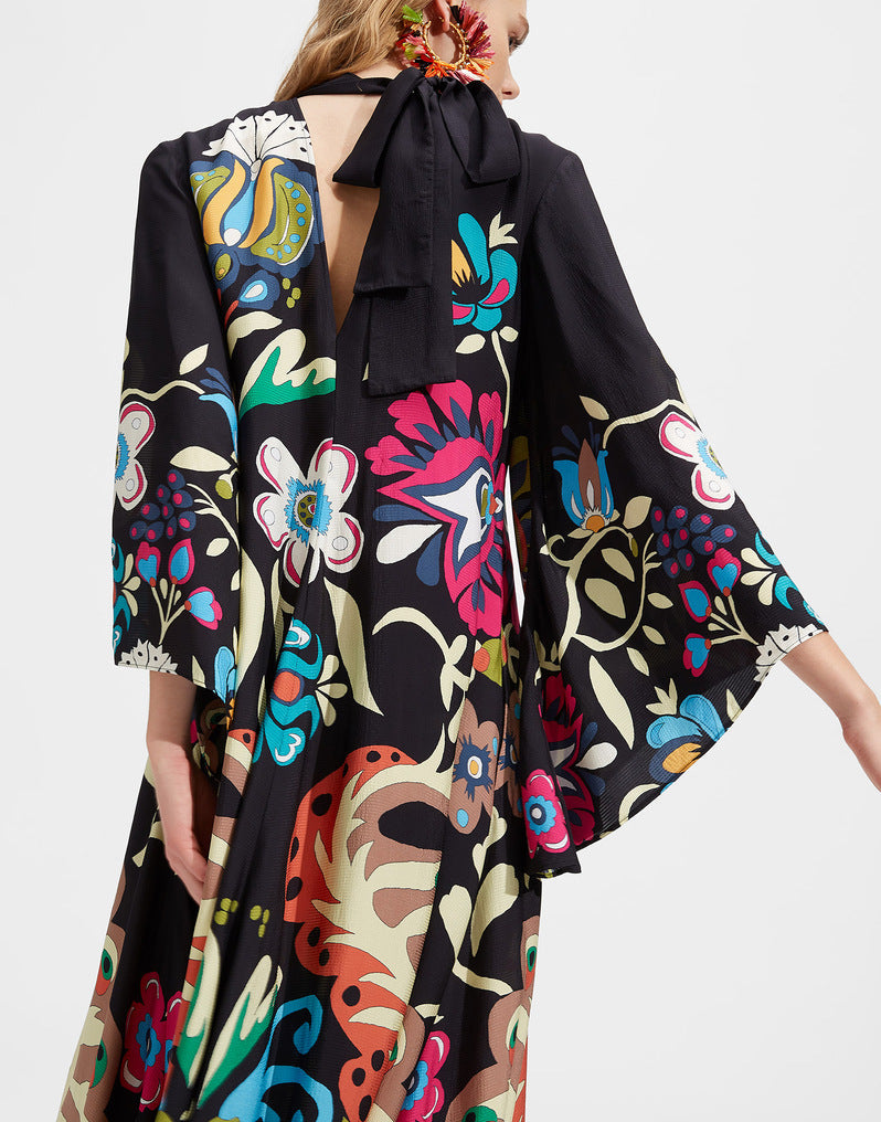 Chic und Stil | Printed Three-Quarter Sleeve Dress