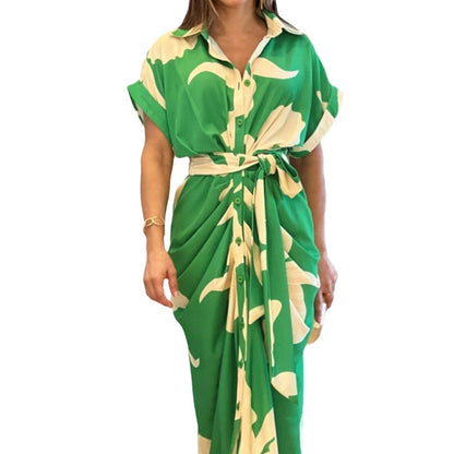 Robe maxi à boutons pour femmes avec design drapé Chic und Stil