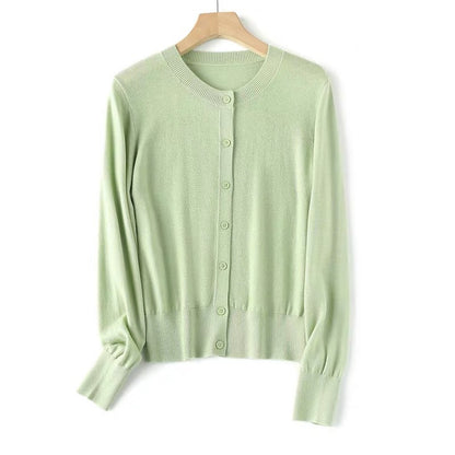 Dames élégant cardigan en tricot avec de jolis boutons Chic und Stil