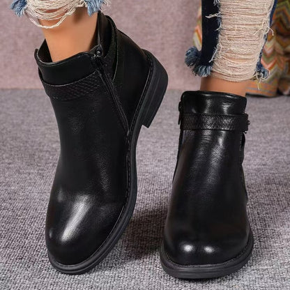 Bottines élégantes pour femmes avec une fermeture éclair élégante et un design de confort chic Chic und Stil
