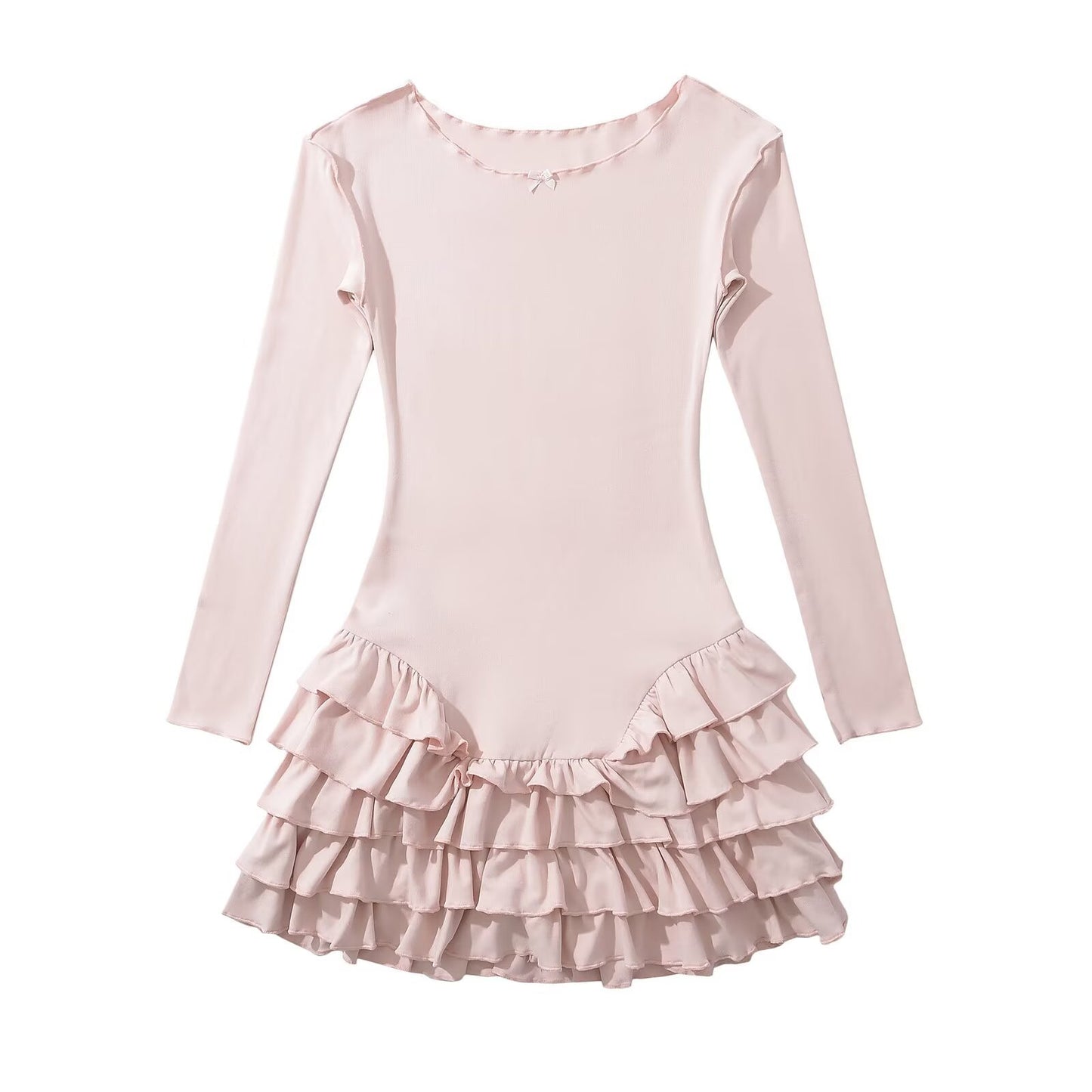 Robe de ballet pour dames avec ourlet en volants et manches longues Chic und Stil