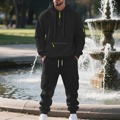 Multifunctional hoodie set for men and cargo pants Chic und Stil
