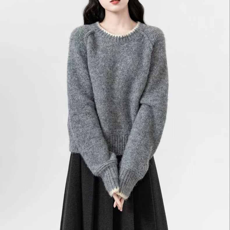 Dames Pull en tricot doux avec coupe ample et manches longues Chic und Stil