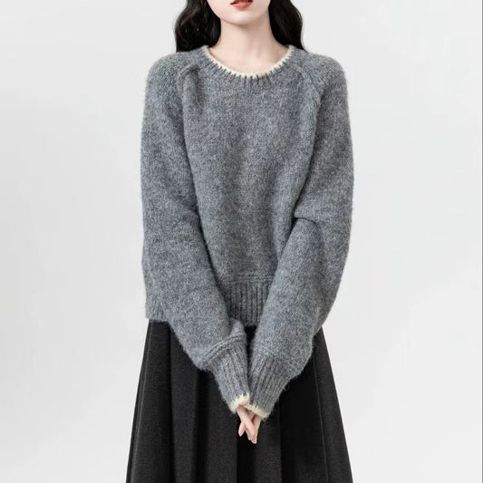 Dames Pull en tricot doux avec coupe ample et manches longues Chic und Stil