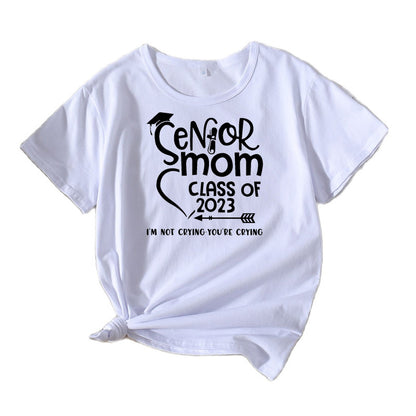T-shirt graphique en coton pour femmes Chic und Stil