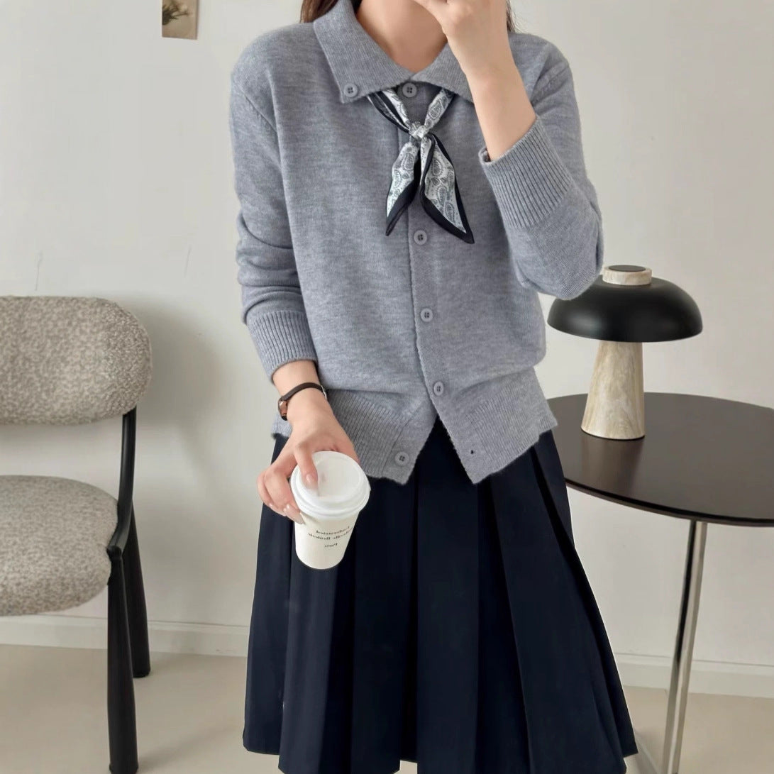 Dames gilet fin avec col classique et fermeture à boutons Chic und Stil