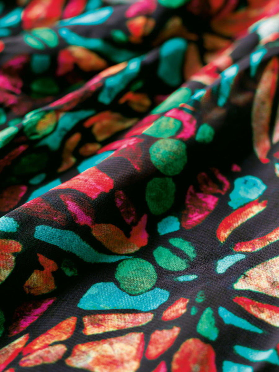 Robe maxi femme avec motif floral et manches volumineuses Chic und Stil