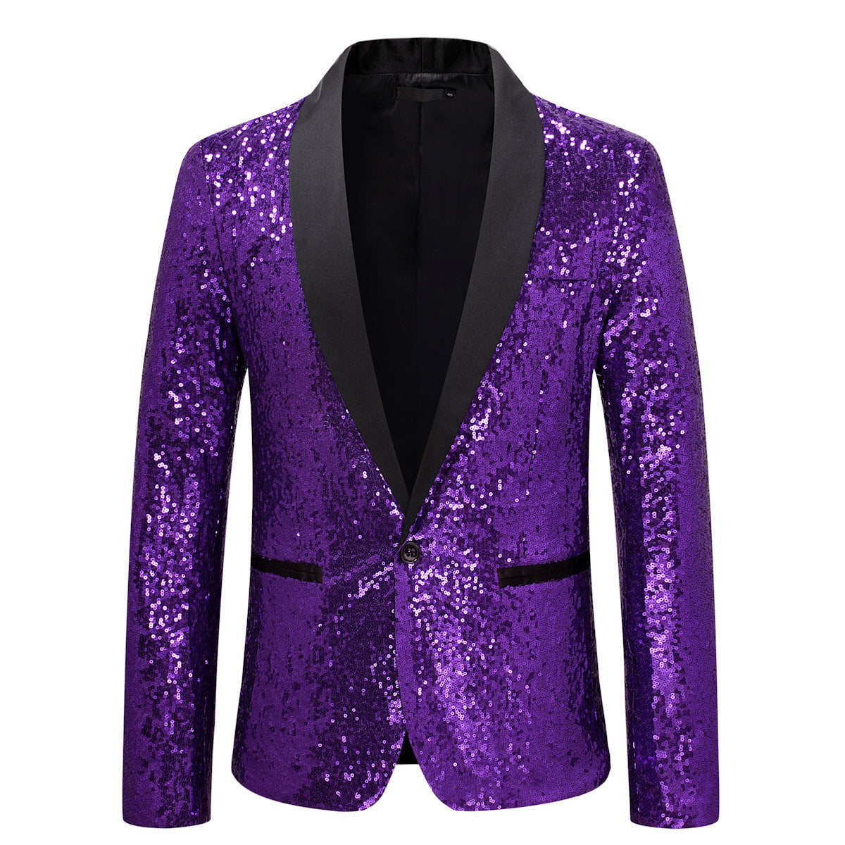Dames Bl sparkling blazer avec revers noir Chic und Stil