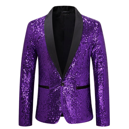 Dames Bl sparkling blazer avec revers noir Chic und Stil