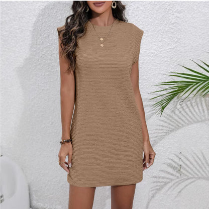 Robe à manches courtes pour femmes avec design texturé Chic und Stil