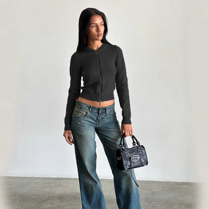 Dames crop Hoodie Chic und Stil