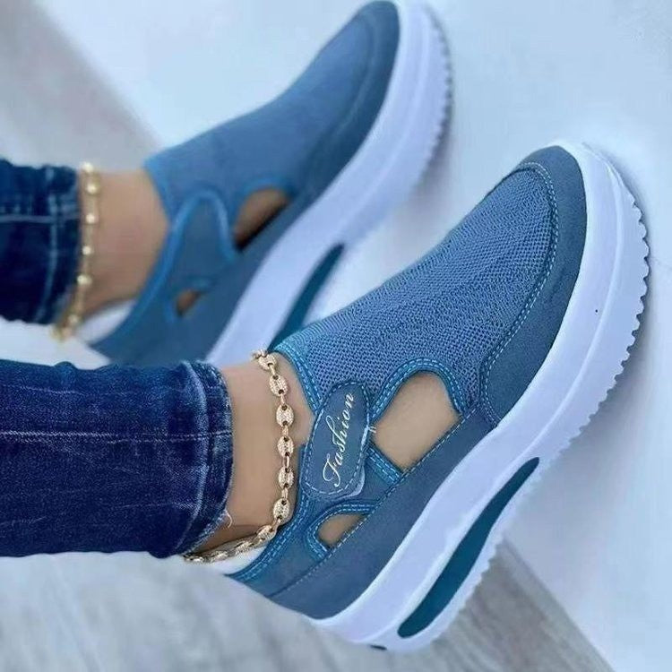 Baskets slip-on sportives pour femmes avec dessus en matériau respirant Chic und Stil