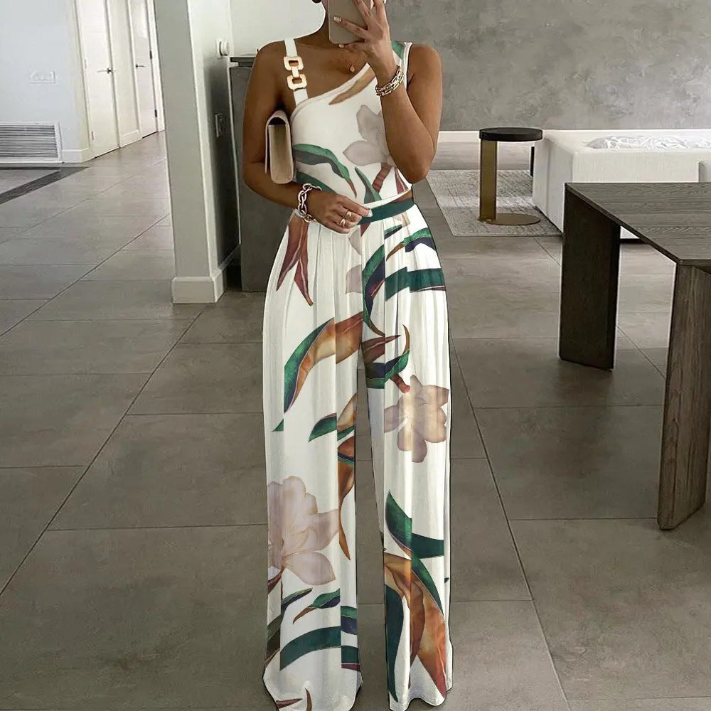 Dames Combinaison Maxi Imprimé Floral Chic und Stil