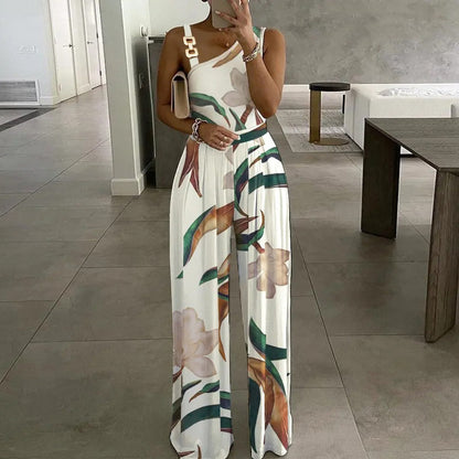 Dames Combinaison Maxi Imprimé Floral Chic und Stil