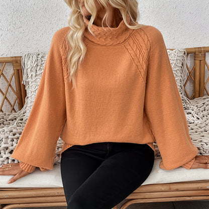 Pull en tricot pour femmes avec col montant Chic und Stil