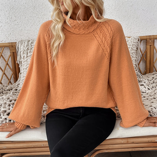 Pull en tricot pour femmes avec col montant Chic und Stil